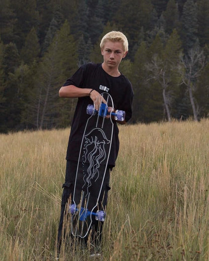 Clear Longboard Skateboard - Transparent Acrylic Long Boards with Light-Up LED Wheels for Smooth Rides - Ride The Streets in Style with Longboard Built for Beginners & Pros Alike