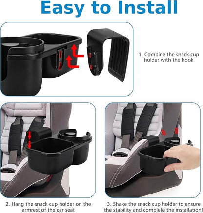Accmor Child Cup Holder Snack Tray for Convertible Car Seats, Universal Child Cup Holder Compatible with Most Baby Car Seat Models