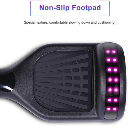 SISIGAD Scooters for Kids Ages 6-12, with Built-in Bluetooth Speaker and 6.5" Colorful Lights Wheels, Safety Certified Self Balancing Scooter Gift for Kids