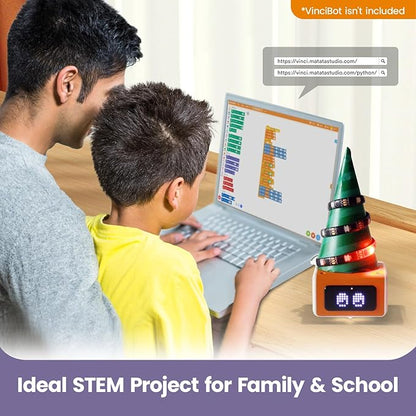 Inventor Kit for VinciBot Coding Robot, Electronic STEM Kit with programmable Module to Learn Programmable Electronic Projects for School Classroom Kids Ages 8+