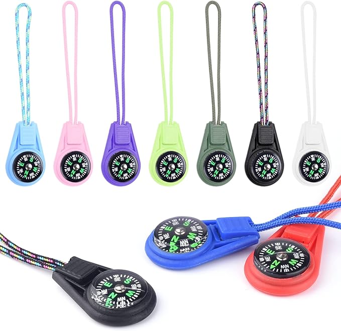 Mini Compass for Kids Compass Keychain，Button Compass Bulk kit，Paracord Hiking Survival Small Compasses，Kids Scout Compass.