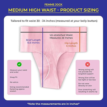Patented Women’s Pelvic Floor Orthotic Support Belt ― Uterus Pain Relief Girdle for Dropped Bladder, Vulvar Varicosities, Postpartum Recovery, SPD | High Waist - Pink (M)
