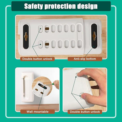 Improved Power Strip Cover Box(2 Pack) 丨Outlet Covers Baby Proofing丨Outlet Cover Box丨Adjustable Length Childproof Outlet Cover丨Preventing Toddlers from Touching Sockets丨Fits Most Sockets.