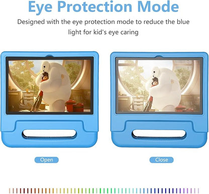 Kids Tablet 8GB+64GB, 10 Inch Android 14 Tablet for Kids 6000mAh with Case, WiFi 6, Bth 5.2, Dual Camera, GPS Pre-Installed Parental Controls, Kids Space & Family Link Great Gift for Toddler Children
