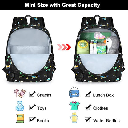 Accmor Toddler Backpack Leash, Mini Child Backpack with Anti Lost Wrist Link, Cute Kids Backpack Walking Harness for Outdoor Travel, Adorable Excavator Backpack Tether for Baby Boys Girls Ages 1-3