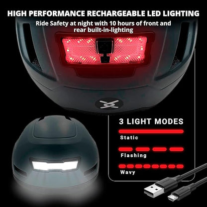 Kid Bike Helmets for Boys and Girls | Fit Head 51-54cm Circumference | CPSC & NTA-8776 Dual Certified | Multi-Sport Helmets with LED Lights, Magnetic Buckle, Detachable Visor
