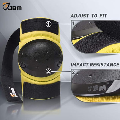 JBM Adult & Kids Knee Pads Elbow Pads and Wrist Guards for Inline Skating, Roller Skating, Skateboarding, Scootering
