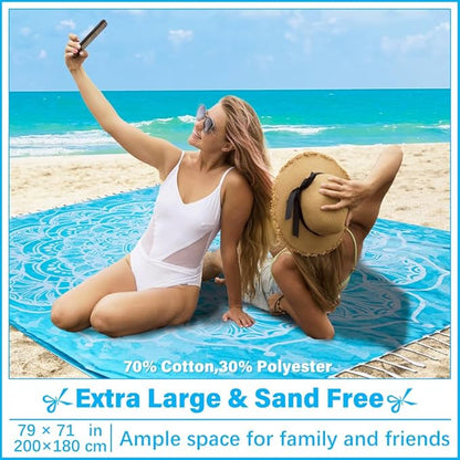 Oversized Turkish Beach Towel Blanket XXL Cotton Sandproof Towels Boho Woven Extra Large Big Sand Free Giant Throw Thick Blankets Huge Quilt XL Picnic Camping Necessities Cloud For Adult Gifts