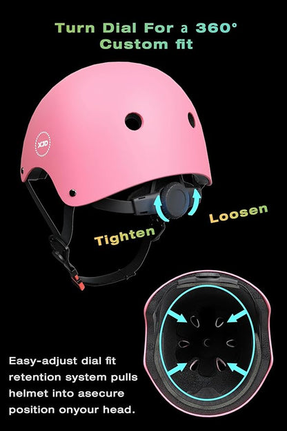 XJD Kids Bike Helmet,Multi-Sport Protective Gear Set for 3-5-8-14 Years Boys Girls with Knee and Elbow Pads Wrist Guards fit Roller Skates,Cycling,Skateboarding,Skating Scooter