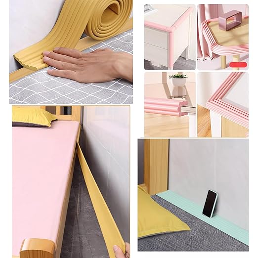 Bunk Bed Ladder Pads,Self-Adhesive Bunk Bed Ladder Cover Foam Padding,Traction Treads for Stair Steps,Soft Extra-Wide Edge Protector,Furniture 6.5 Ft Pink