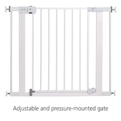Safety 1st Easy Install Baby Gate for Doorways, Auto-Close Pressure-Mounted Magnetic Latch, Indoor Dog Gates, No Drilling, Fits 29"-38", Black