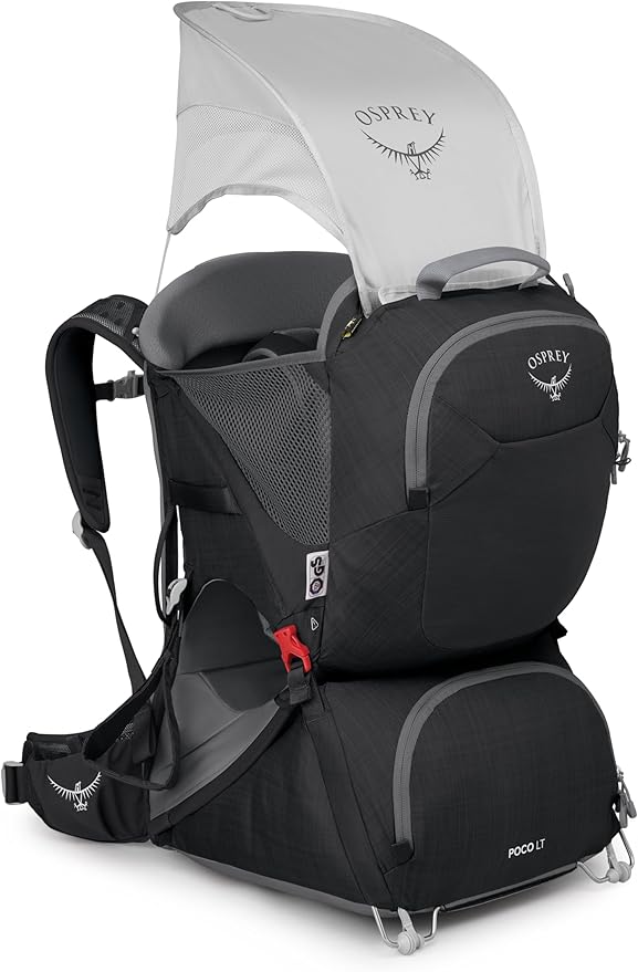 Osprey Poco LT Lightweight Child Carrier Backpack - Compact, Travel-Ready Kid Carrier with Sunshade and Adjustable Fit - Lightweight, Comfortable Hiking Carrier for Toddlers