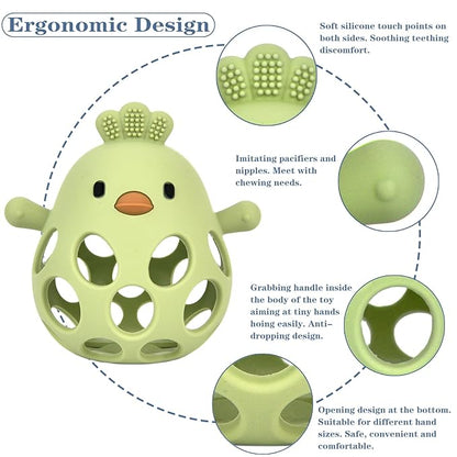 Baby Teething Toys, Teething Toys, Teethers for Babies 3-6 Months, Baby Chew Toys, BPA Free Teether Mitten with Soft Texture for Sensory Exploration and Itching Teething Relief