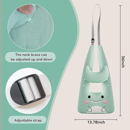 Travel Pillow,Car Pillow Kids Travel Pillow Car seat Pillow U Shaped Pillow for Travel Skin-Friendly Material The Sleeping Aid for Adults and Kids on Road Trips (Green)
