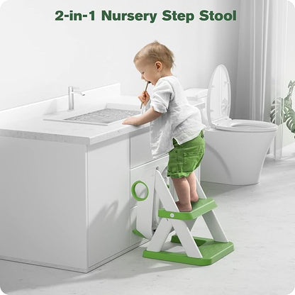 Potty Training Seat, Upgrade Toddler Toilet Seat for Kids Boys Girls, 2 in 1 Potty Training Toilet for Kids, Splash Guard Anti-Slip Pad Step Stool（Upgraded Cushion）
