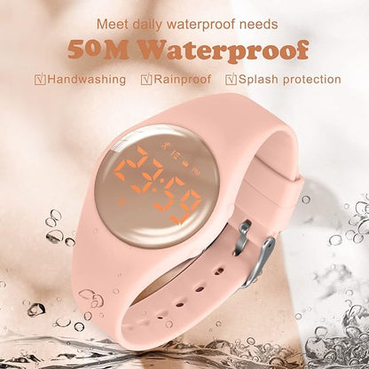 Kids Watches for Girls Boys Digital Sport Watch with Step Counter Pedometer Vibration Alarm Clock, No App Waterproof Fitness Tracker Kids Watch Boys Girls Teens Students Ages 5-16