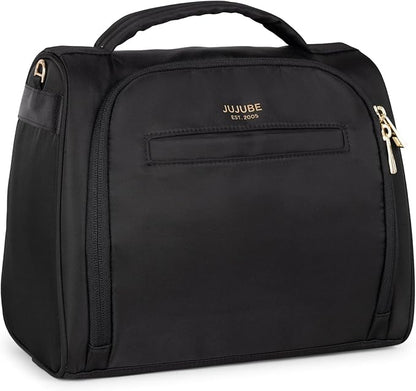 JuJuBe New Insulated Bottle Bag, Breastmilk Storage Bag for Baby Bottles, Travel Insulated Waterproof Lunch Bag or Cooler Bag for Nursing, Milk, Food, Baby Formula, Snacks, Black, Mothers Day Gift