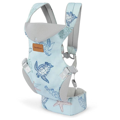 Baby Carrier Newborn to Toddler, Ergonomic Adjustable Toddler Carriers for 7-66 Lbs, Cozy Lightweight Infant Carrier with Neck Support, Baby Holder Carrier with Lumbar Support for Mom Dad