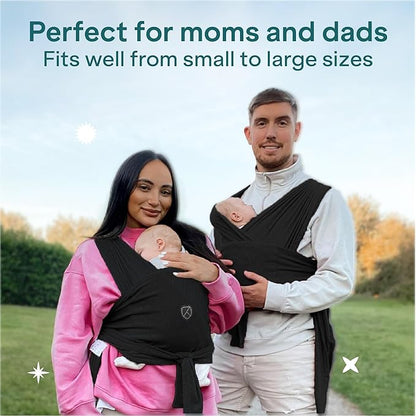 Koala Babycare Baby Carrier Wrap, Easy to Wear As a T-Shirt - Original Baby Carrier Newborn to Toddler - Sling One Size Fits All - Baby Wraps Carrier Up to 22lbs