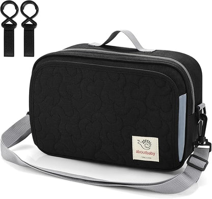 Accmor Stroller Organizer, Universal Stroller Organizer with Insulated Cup Holder Pocket, Dual Purpose Large Capacity Stroller Bag Caddy, Stroller Accessories Fits for Uppababy, Doona, Nuna Strollers