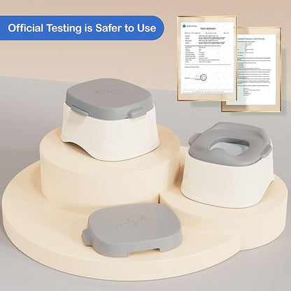 3-in-1 Potty Training Toilet, Potty Training Seat with Steps Ladder, Detachable Toilet for Toddlers - Perfect for Boys and Girls