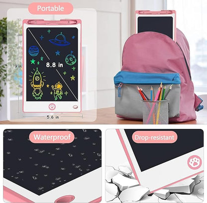 Hockvill LCD Writing Tablet for Kids 8.8 Inch, Toys for Girls Boys Drawing Pad for 3 4 5 6 7 Year Old Kids Toys, Children’s Day Gift Toddler Doodle Board Travel Essentials, Birthday Gift for Children
