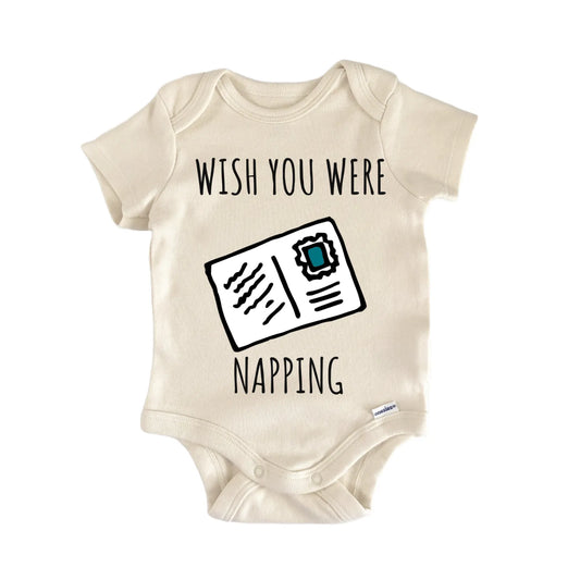 Postcard Travel Adventure Airplane Baby Gift Baby Bodysuit