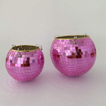 Cross-border Disco Ball Planter Hanging Mirror Spherical Plastic Flowerpot