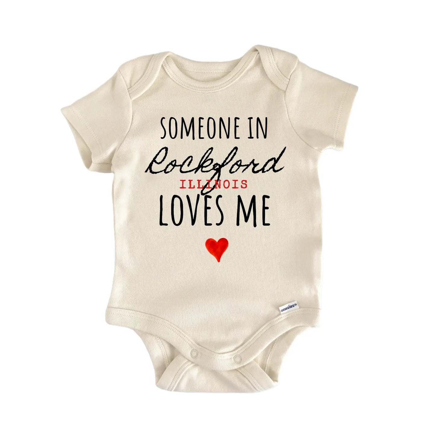 Rockford Illinois Baby Gift Baby Bodysuit