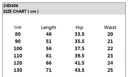 Children's Elastic Waist Leisure Washed-out Jeans