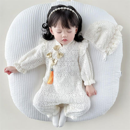 Princess Lace Long-sleeve Children's Romper Bodysuit