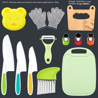 Children's Anti-cutting Gloves Cutting Board Fruit Knife