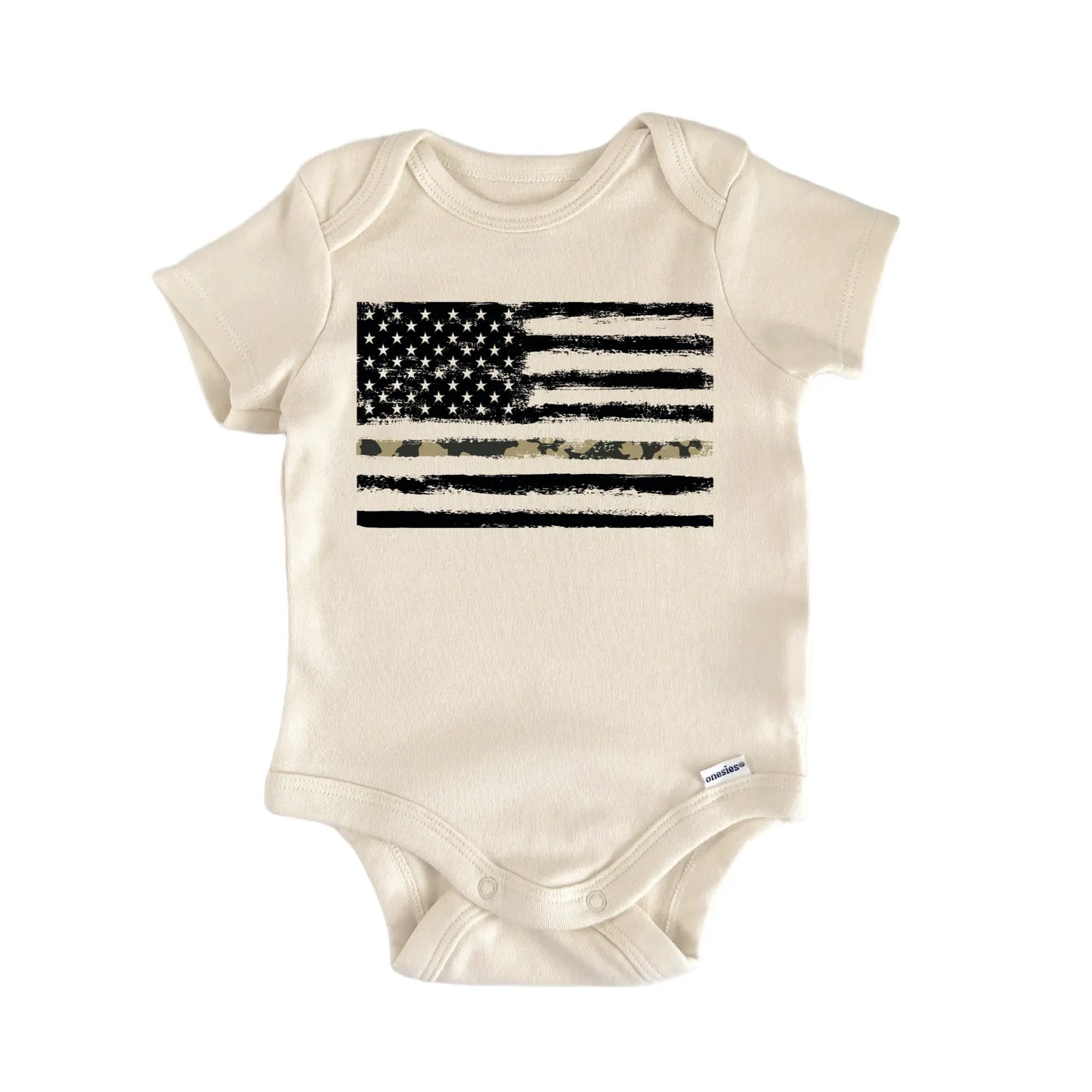 Thin Green Line Flag Military Baby Gift Baby Bodysuit