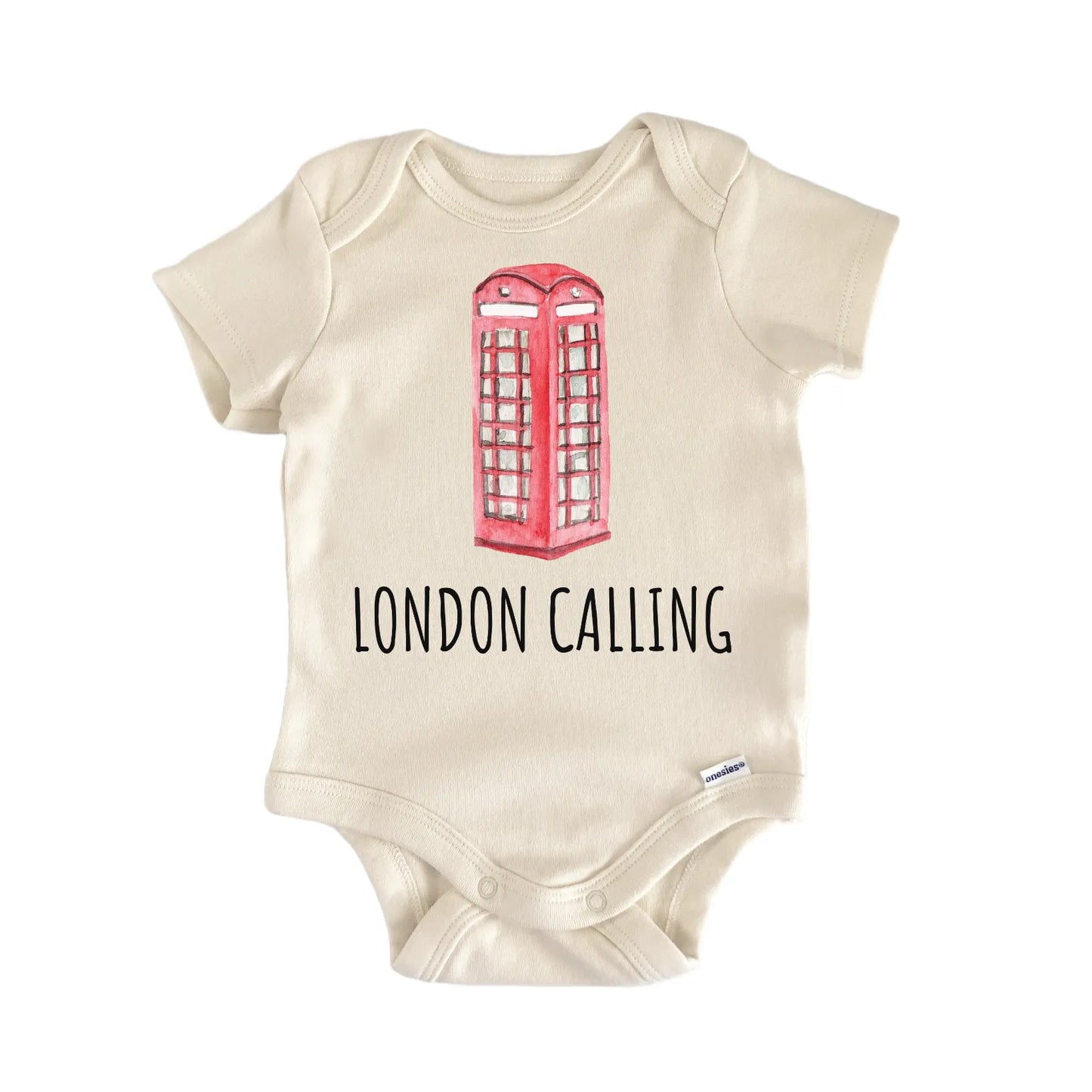 London Telephone Booth Baby Gift Baby Bodysuit