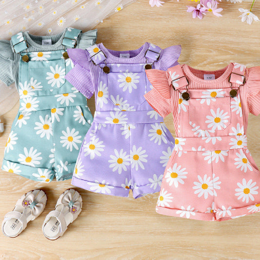 Bottom-covering Rompers Suspender Pants Baby Suit