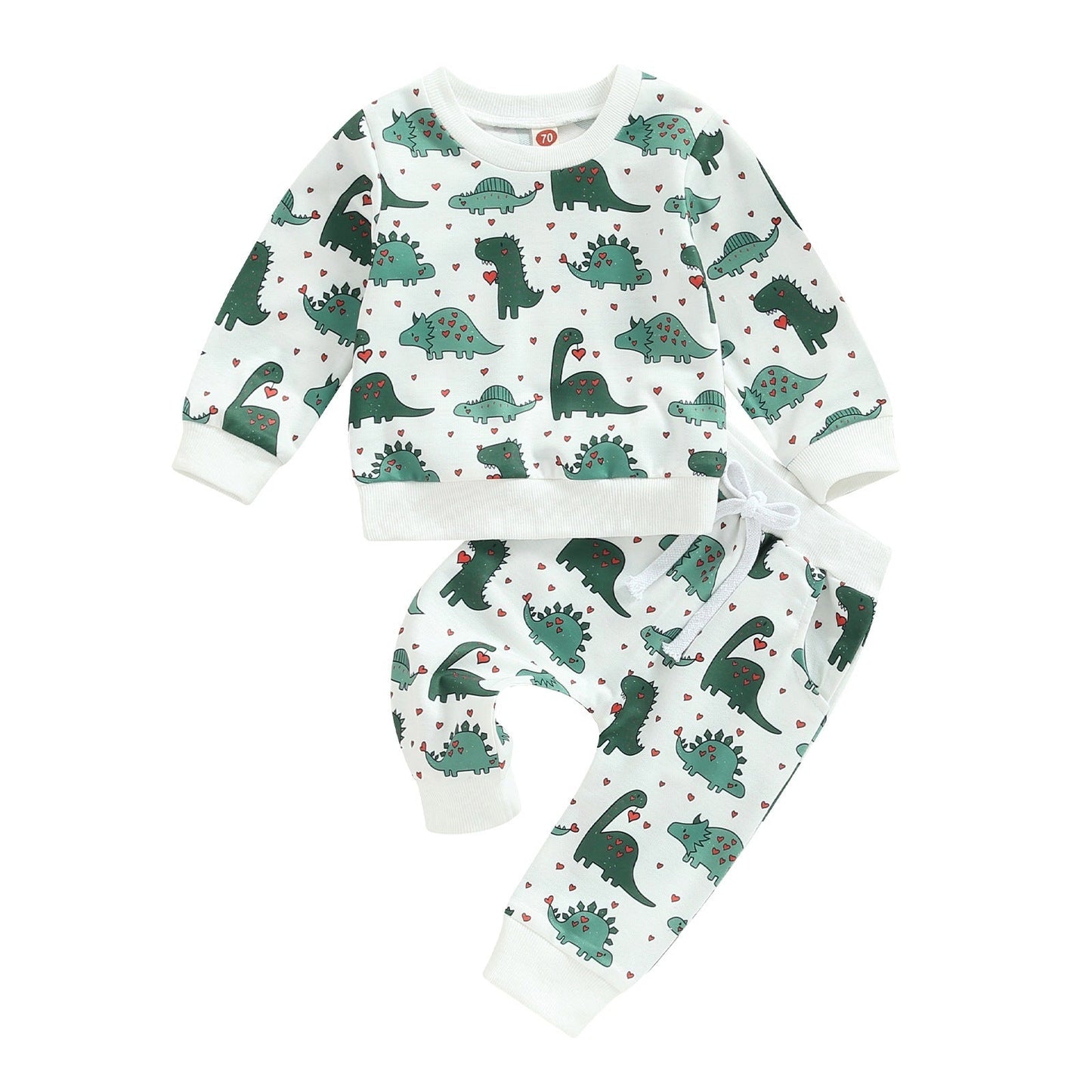Casual Printed Long-sleeved Sweater Trousers Suit