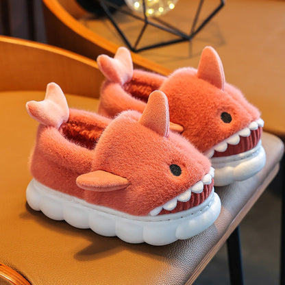 Winter Cute Cartoon Thick Bottom And Warm Keeping Fluffy Shoes