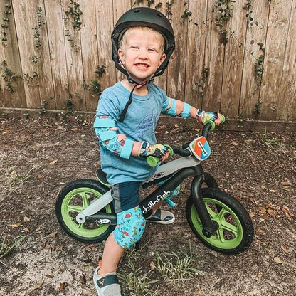 Soft-Style Kids Knee and Elbow Pads with Bike Gloves, Flexible Impact-Resistant Gear for Ages 2-11, Designed for Balance Bikes, Roller-Skating, and Skateboarding