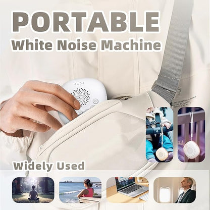 Portable White Noise Machine for Baby Adults, Rechargeable Brown/Pink Noise Sound Machine for Sleeping, 20 Soothing Sounds with Night Light for Travel, Nursery, Office Privacy & Noise Canceling