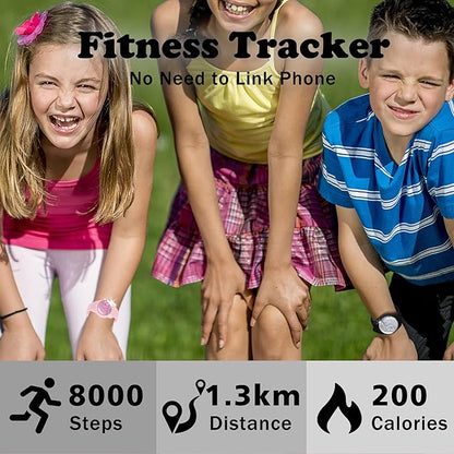 Kids Watches for Girls Boys Digital Sport Watch with Step Counter Pedometer Vibration Alarm Clock, No App Waterproof Fitness Tracker Kids Watch Boys Girls Teens Students Ages 5-16