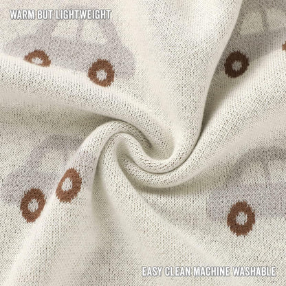 100% Cotton Luxury Knit Car Swaddle Blanket