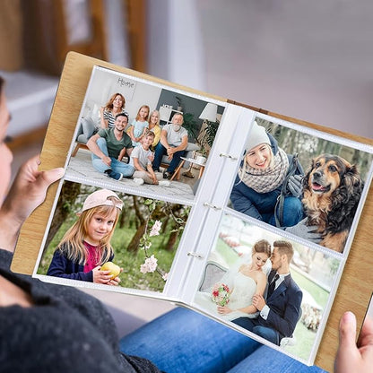 ZEEYUAN 5x7 Small Photo Album Holds 200 Photos Mothers' Day Gift for Mom from Daughter Son Gifts for Grandma/Fathers Gifts for Dad/ 5x7 Family Album Memory Photo Book