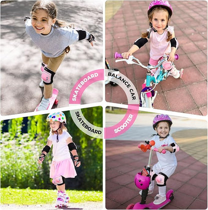 BOSONER Kids/Youth Knee Pad Elbow Pads for Roller Skates Cycling BMX Bike Skateboard Inline Rollerblading, Skating Skatings Scooter Riding Sports