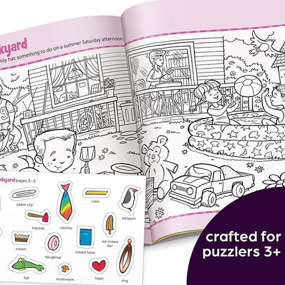 Highlights Hidden Pictures Sticker Fun for Kids Ages 3-6, 4-Pack, 64 Pages of Seek and Find Sticker Activities, Books Double as Coloring Books, 480+ Stickers, Volume 1