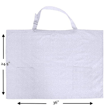 LK Baby Nursing Cover for Breastfeeding Privacy EXTRA WIDE for Full Coverage - Breathable 100% Cotton, Stylish and - AZO Free