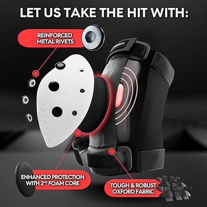 SKATEWIZ Skateboard Pads Protective Gear Set for Kids - Smash - Roller Skate Pads [6pc] - Elbow Pads Roller Derby and Knee Pads Kids Skating with Wrist Guards for Kids and Adults