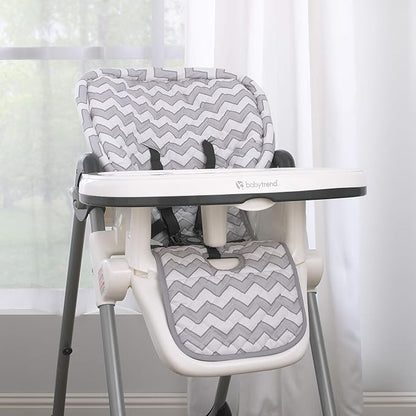 – Soft Gray and White Chevron High Chair Pad | Easy to Install Replacement Cushion | Fits Most 3-5 Point Harness High Chairs