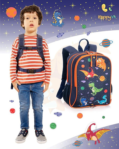 HappyVk- Backpack with Leash for Kids-Anti Lost Walking Toddler Leash-Dinosaur design-for 1-4 Years Old Boys, Girls