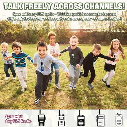 Vvinca Walkie Talkies for Kids Rechargeable 2 Pack, Army Toys for Boys Girls Ages 3-13 Outdoor Military Camping Toy, 3KM Long Range Walkie-Talkie 2 Way Radios 22 CH with Flashlight Birthday Gift