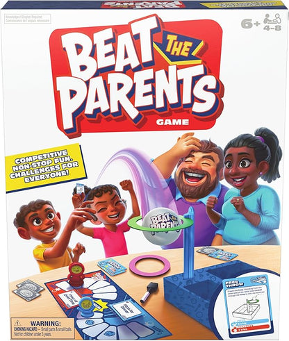 Spin Master Games, Beat The Parents, 2025 Edition with New Challenges & Cards, Friendly Competition Family Game, Fun Activity for Kids, Adults & Family Game Night, 4-8 Players, for Ages 6 & Up